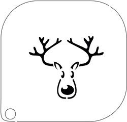 Schminksjabloon Rudolf - 8x8cm