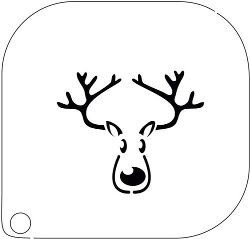 Schminksjabloon Rudolf - 8x8cm