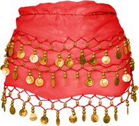Heupdoek Zigeunerin+Muntjes Rood