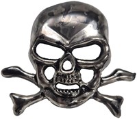 Doodskop Ring Skull Zilver
