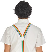 Pruik Heer Krullend Zwart (achterkant)