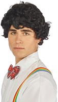 Pruik Heer Krullend Zwart