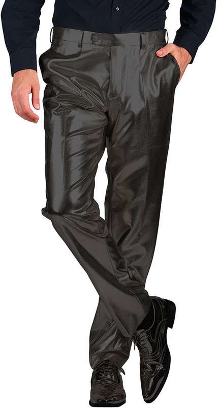 Zwarte Broek Metallic Heren Luxe