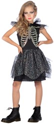 Halloween Jurkje Skelet met Strass Steentjes Meisje