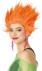 Pruik Electric Shock Oranje