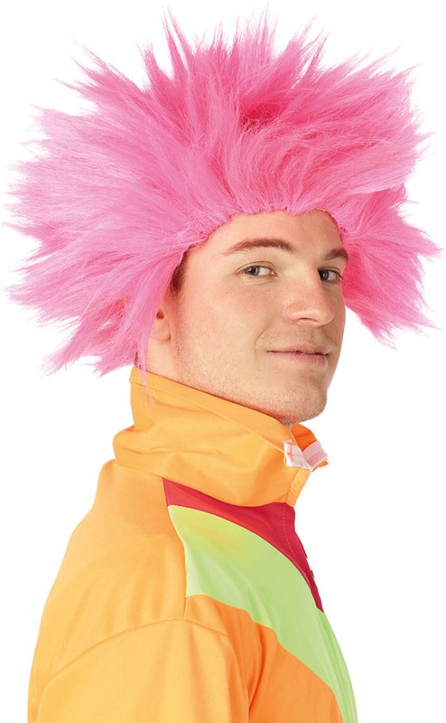 Pruik Electric Shock Roze