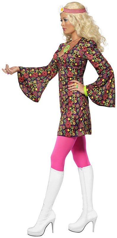 Hippie Jurkje Peace voor dames (zijkant)