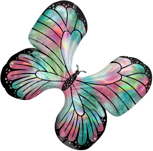 Folieballon Butterfly Hologram (76cm)
