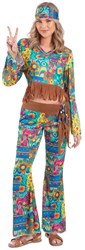 Hippie Outfit Dames Flower Power