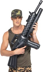 Opblaasbaar Machine Geweer Zwart (112cm)