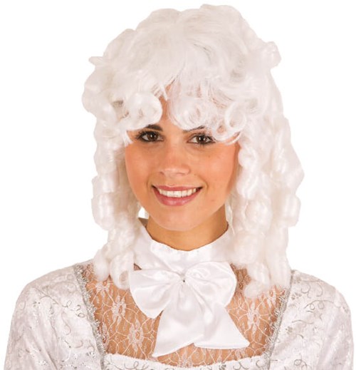 Pruik Rococo Dame Wit