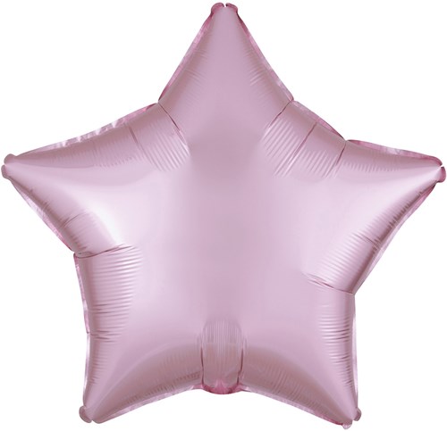 Folieballon Mat Metallic Ster Baby Roze (45cm)