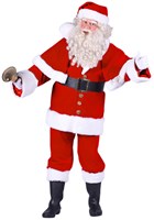 Kerstman Pak Fluweel met Cape Luxe - Polyester