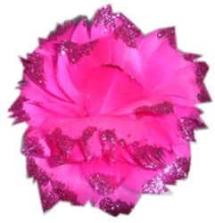 Bloem Pink met Glitter aan IJzerdraad