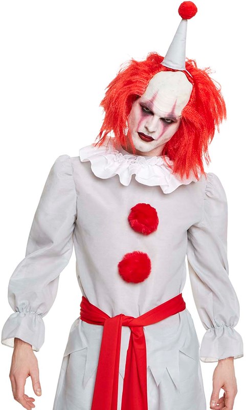 Herenkostuum Horror Clown Grijs-Rood-3