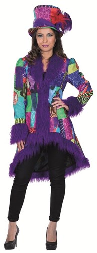 Dames Jas Patchwork Afrika met Pluche