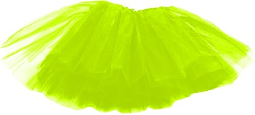 Kinder Tule Rokje 3 Lagen Neon Groen