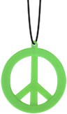 Peace Ketting Neon Groen