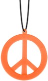 Peace Ketting Neon Oranje