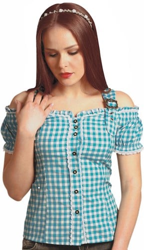 Tiroler Blouse Anne Luxe Turquoise