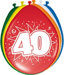 Ballonnen 40 jaar 8st