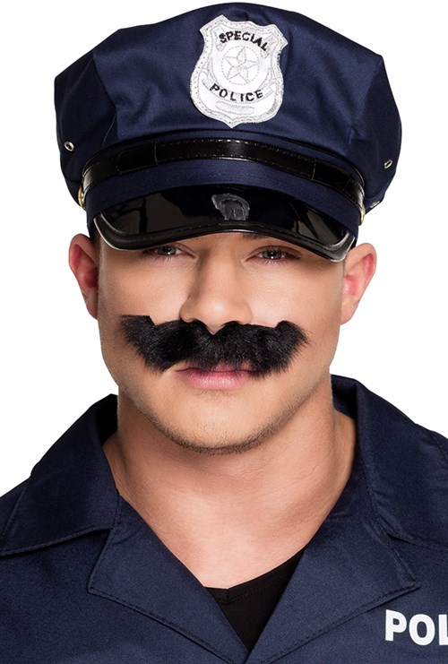 Snor Politie Zwart