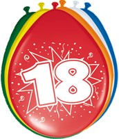 Ballonnen 18 jaar 8st