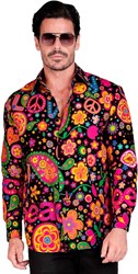 Hippie Blouse Heren Neon Peace