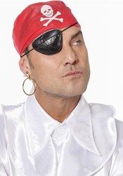 Set Piraat (Ooglapje + Oorring + Hoofddoek)