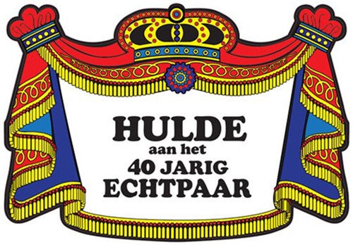 Kroonschild Klassiek 40 jarig Echtpaar 