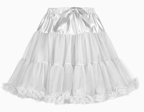 Witte Petticoat Luxe met Onderrokje