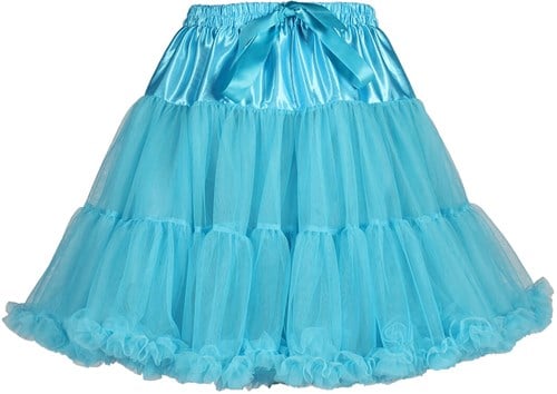 Turquoise Petticoat Luxe met Onderrokje