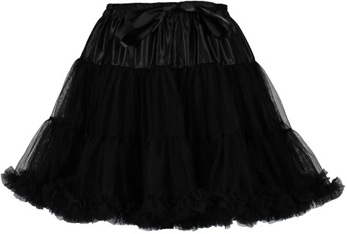 Zwarte Petticoat Luxe met Onderrokje