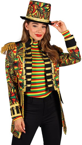 Dames Carnavalsjas African Rood-Geel-Groen