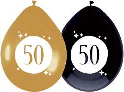 Ballonnen 50 Festive Gold 30cm - 6st.