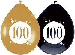 Ballonnen 100 Festive Gold 30cm - 6st.