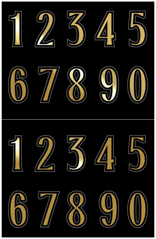 Rozet Festive Gold - Alle Leeftijden (cijfers)