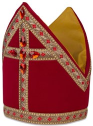 Kokermijter Sinterklaas Polyesterfluweel