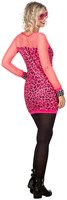 Damesjurkje Foute Party Panter Neon Pink (achterkant)