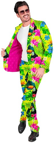 Hawaii Kostuum Tropicana Geel met Toekan