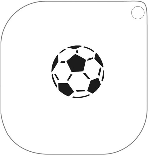 Schminksjabloon Voetbal - 8x8xcm