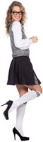 Schoolgirl Outfit Zwart-Grijs (zijkant)