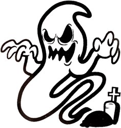QuickTattoo Glitter Sjabloon Spookje - 8x9,5cm