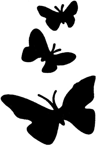 QuickTattoo Glitter Sjabloon Vlinders - 8x9,5cm