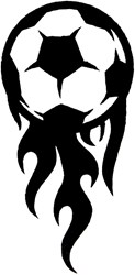 QuickTattoo Glitter Sjabloon Voetbal - 11x9cm
