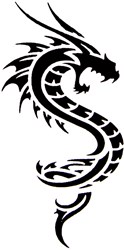 QuickTattoo Glitter Sjabloon Draak - 8x9,5cm