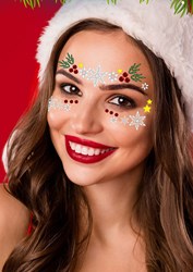 Face Jewels Kerstmis