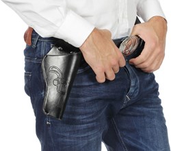 Cowboy Holster Enkel met Riem Zwart
