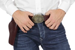 Cowboy Holster Enkel met Riem Bruin