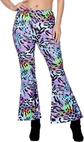 Dames Hippie Broek Panter Paars